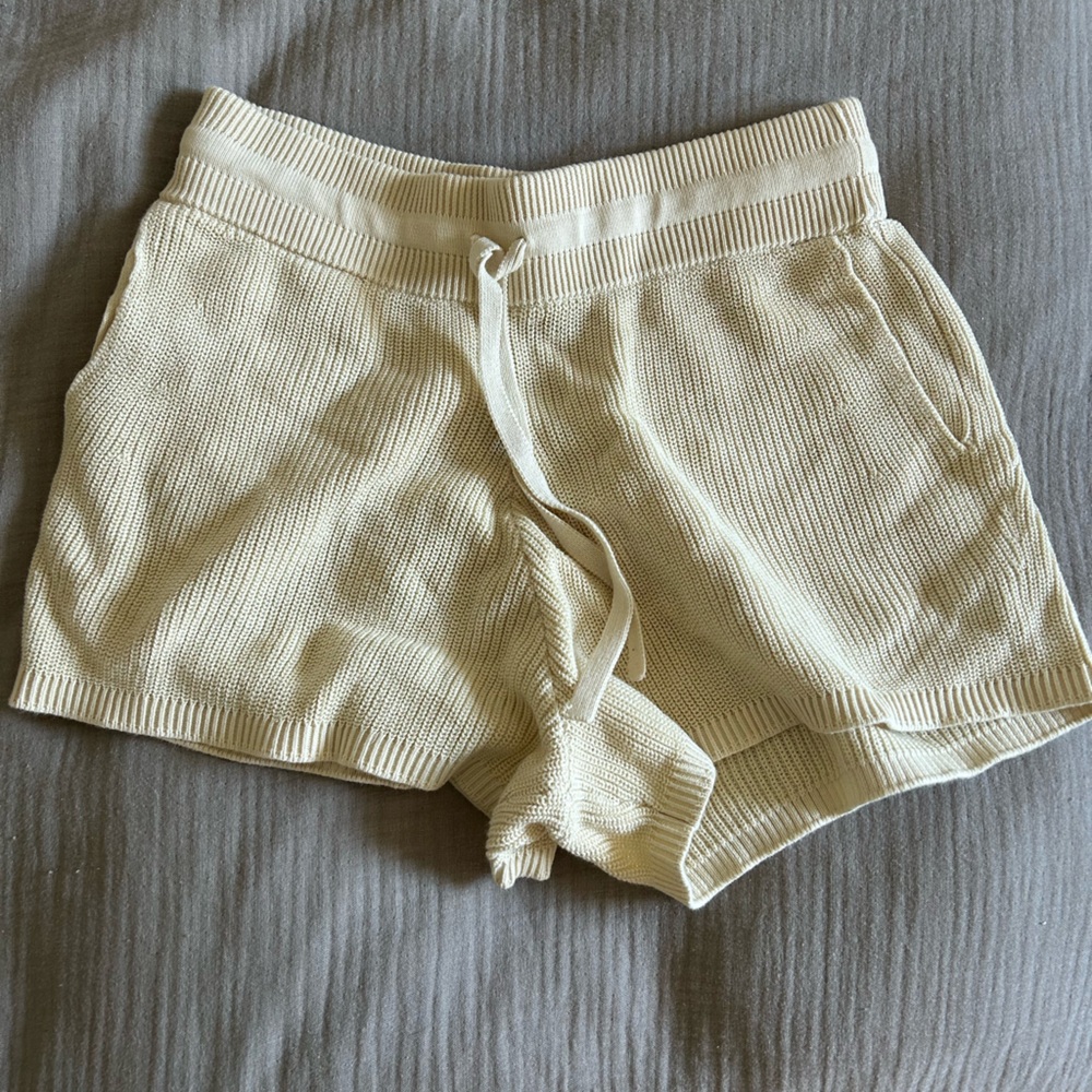 Rag and bone cream knit shorts